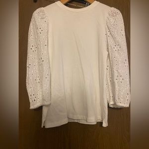 Cotton tshirt with puff sleeves